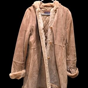 Suede & Faux Fur Coat